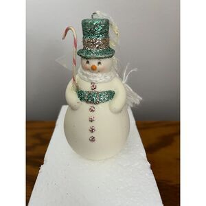 Dept 56 Snow Dream Ornament - Snowman with Candy Cane - 2012